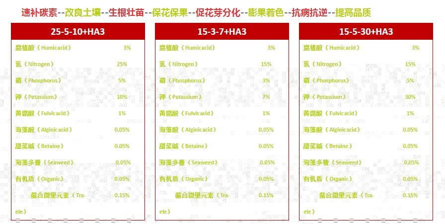 含腐植酸系列顆粒水溶肥